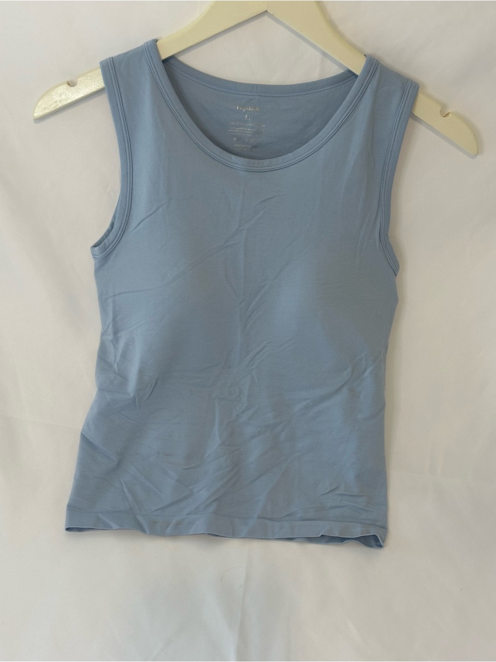 Women’s Sky Blue Muscle Tank - Classic Scoop Neck